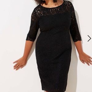 Black lace dress with cutout back